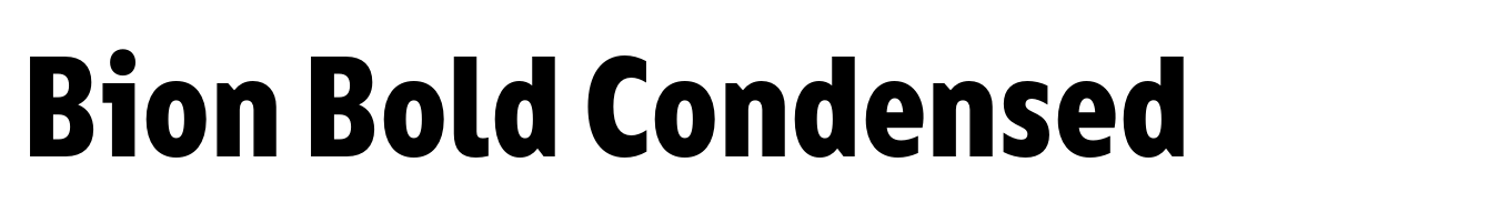 Bion Bold Condensed